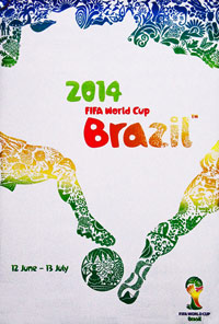 FIFA World Cup Brazil / FIFA Fußball-Weltmeisterschaft Brasilien 2014 (Logo) - Geschenkidee für Fußballfans